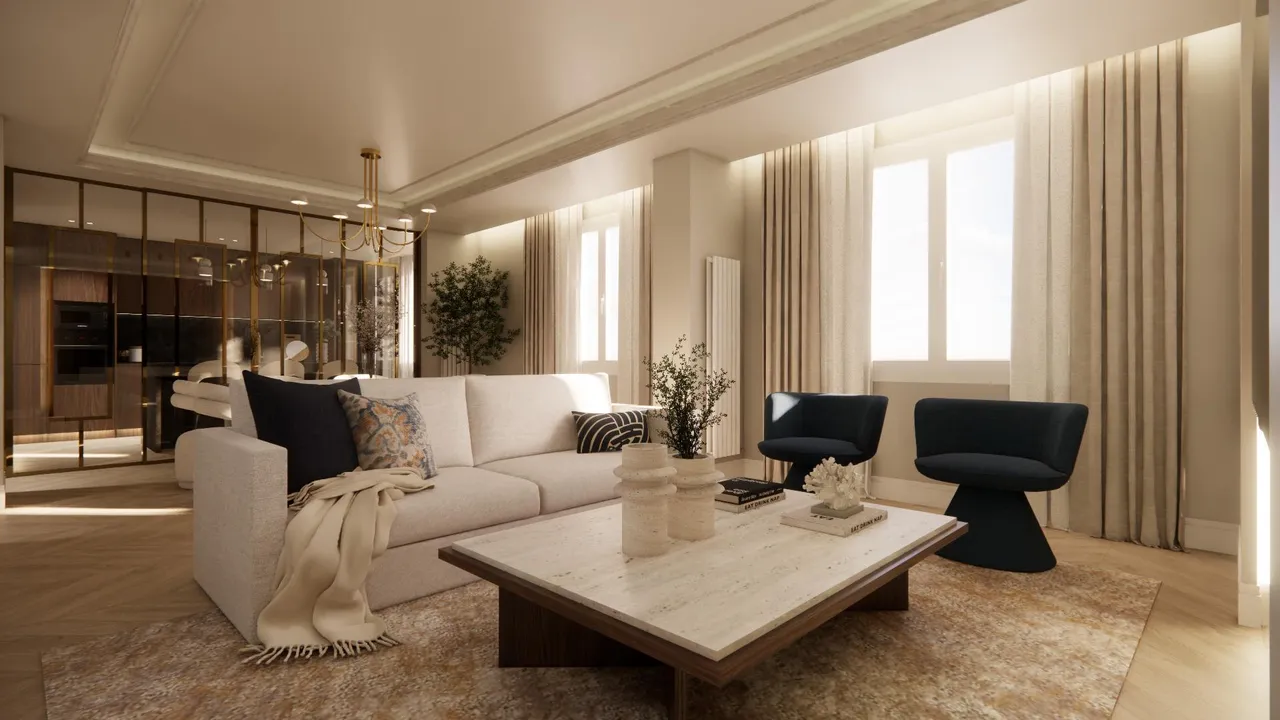 living - Piso de 215m² en venta en Lista, Madrid - gallery - 2