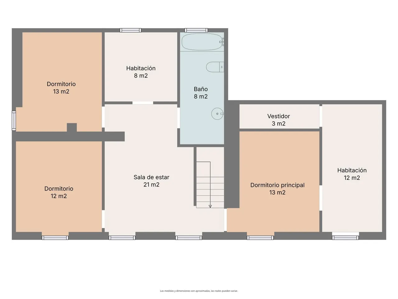 living - Casa rural de 436m² en venta en Penedès, Barcelona - Plano del piso - 2