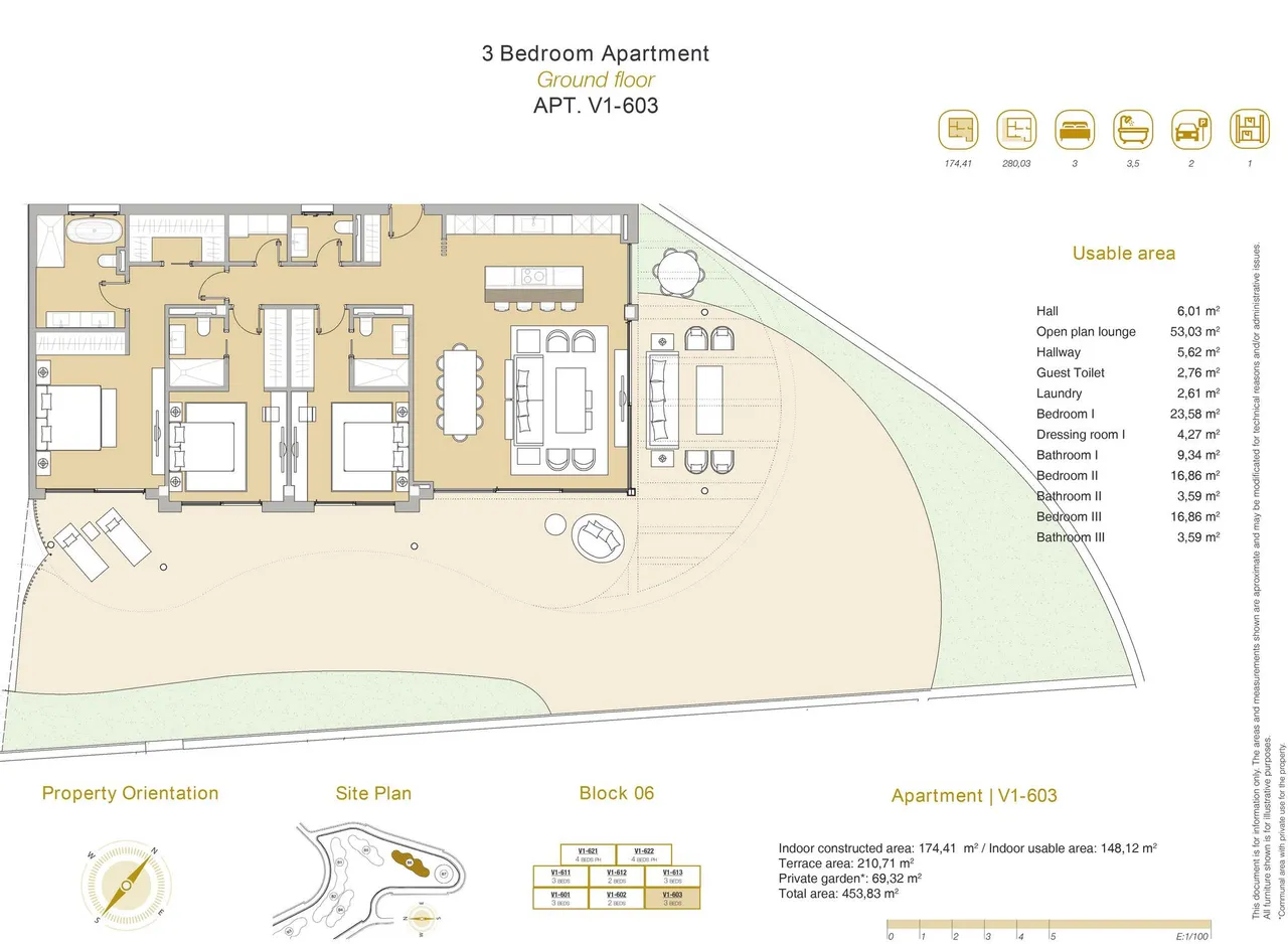 living - Beautiful boutique development with spectacular panoramic views over Marbella - Floor Plan - 1