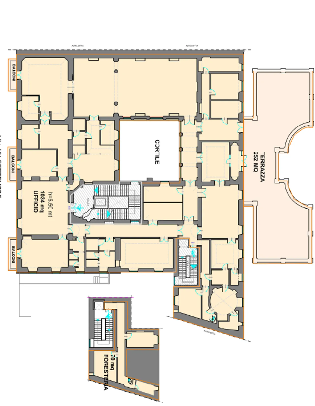 office - XX Settembre 5 - Office - Dils - Verdiepingsplan - 1