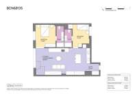 living - Ático de 128m² con 24m² terraza en venta en Vila Olímpica - Plano del piso thumbnail - 1