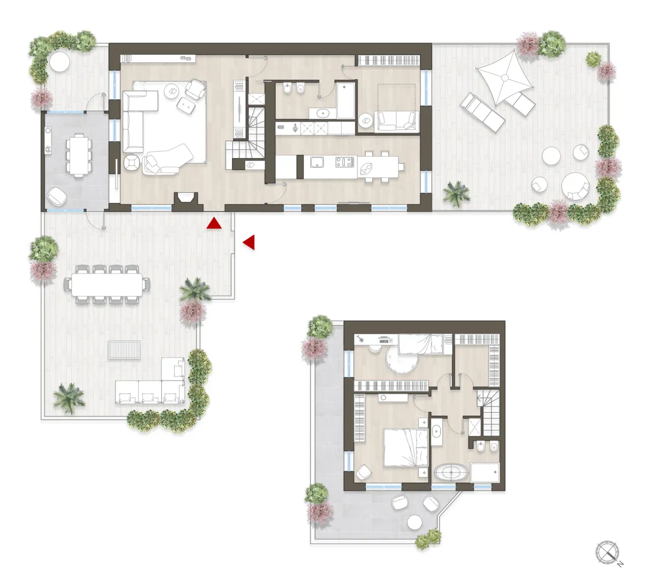 living - Carcano 3 - Living - Dils - Plan d'étage - 1