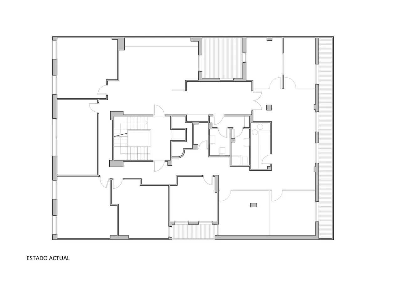 living - Piso de 297m² en venta en Gran Vía, Valencia - Plano del piso - 1