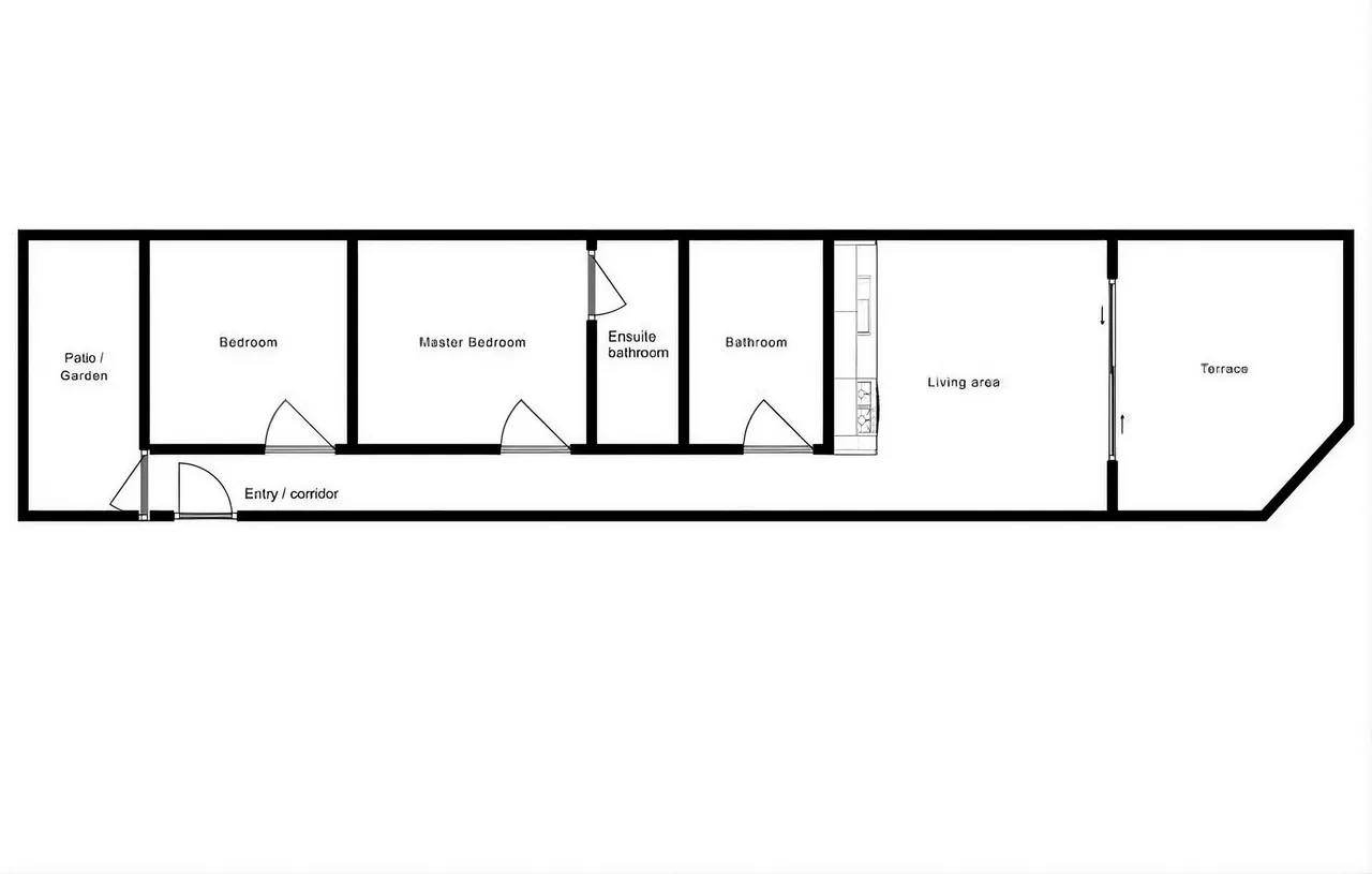 living - Piso de 85m² con 20m² terraza en venta en Calvià - Plano del piso - 1