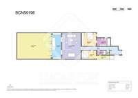 living - 116m² apartment with 60m² terrace for sale in Eixample Left - Floor Plan thumbnail - 1