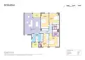 living - 137m² apartment for sale in Les Corts, Barcelona - Floor Plan thumbnail - 1