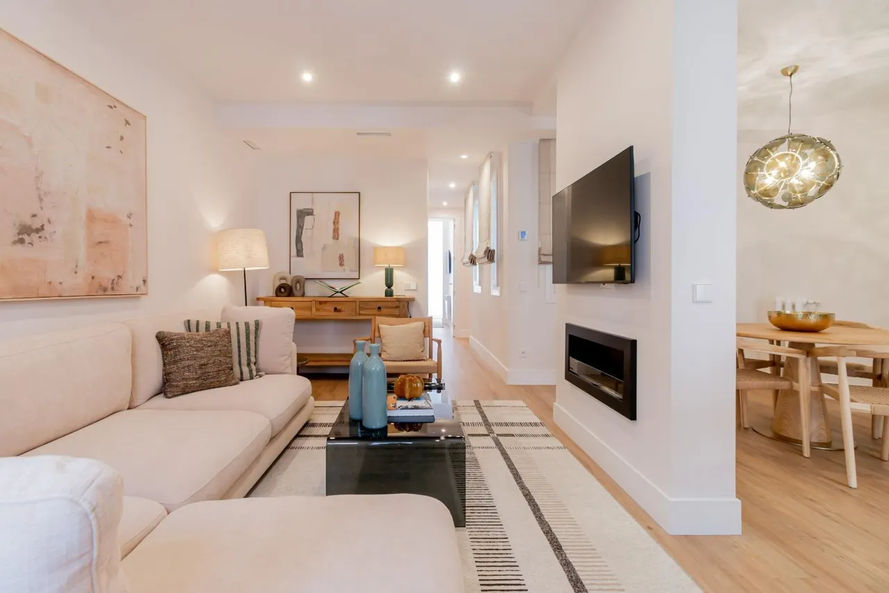 living - 100m² apartment for rent in Castellana, Madrid - gallery - 9