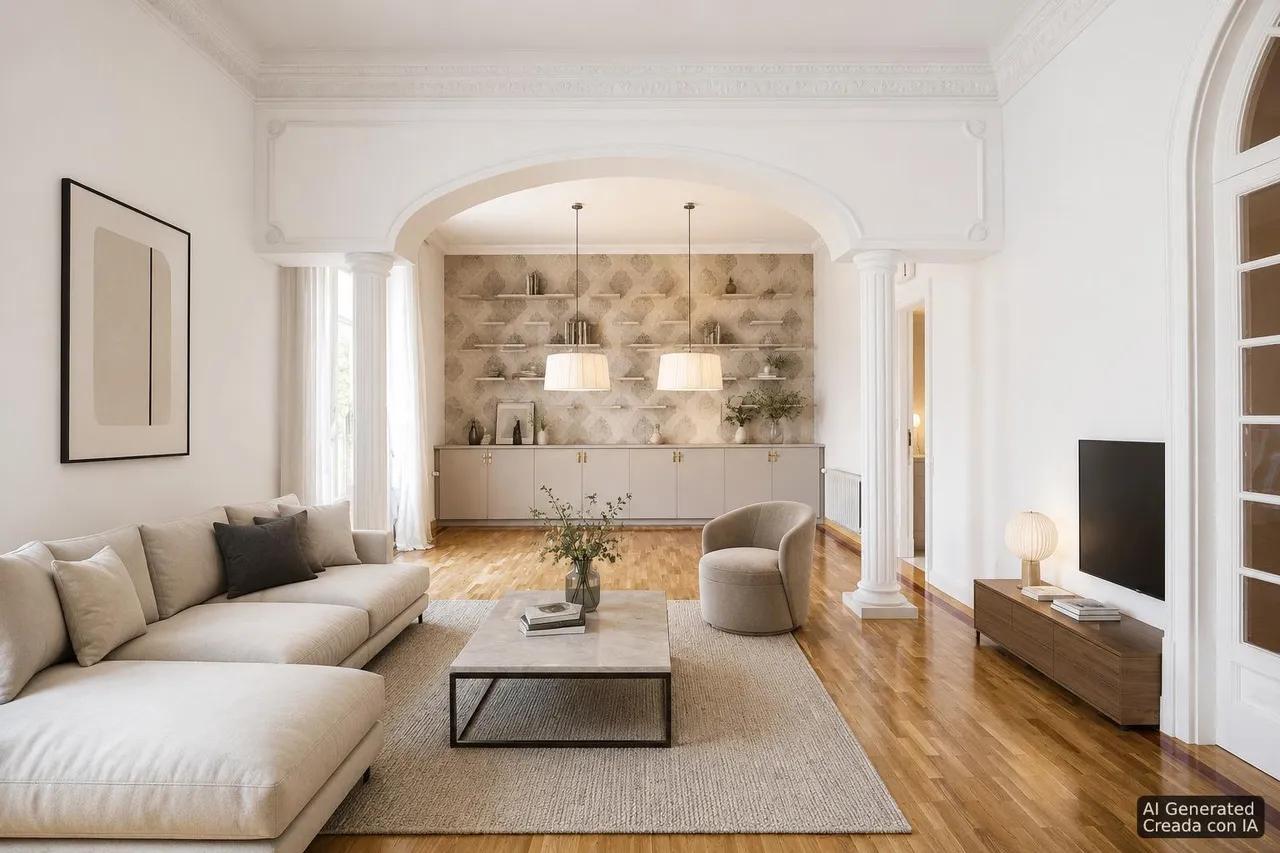 living - 217m² apartment with 10m² terrace for sale in Eixample Left - gallery - 4