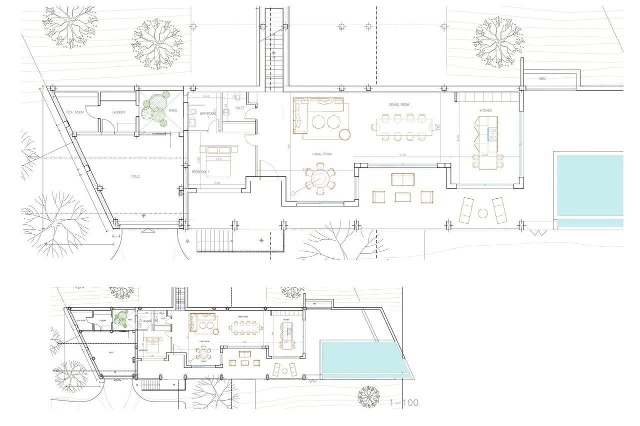 living - Casa / villa de 472m² en venta en San José, Islas Baleares - Plano del piso - 2