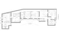 living - Piso de 151m² con 20m² terraza en venta en Recoletos - Plano del piso thumbnail - 2