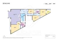 living - Piso de 130m² en venta en Sant Gervasi - Galvany, Barcelona - Plano del piso thumbnail - 1