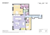 living - 186m² apartment for sale in Gràcia, Barcelona - Floor Plan thumbnail - 1