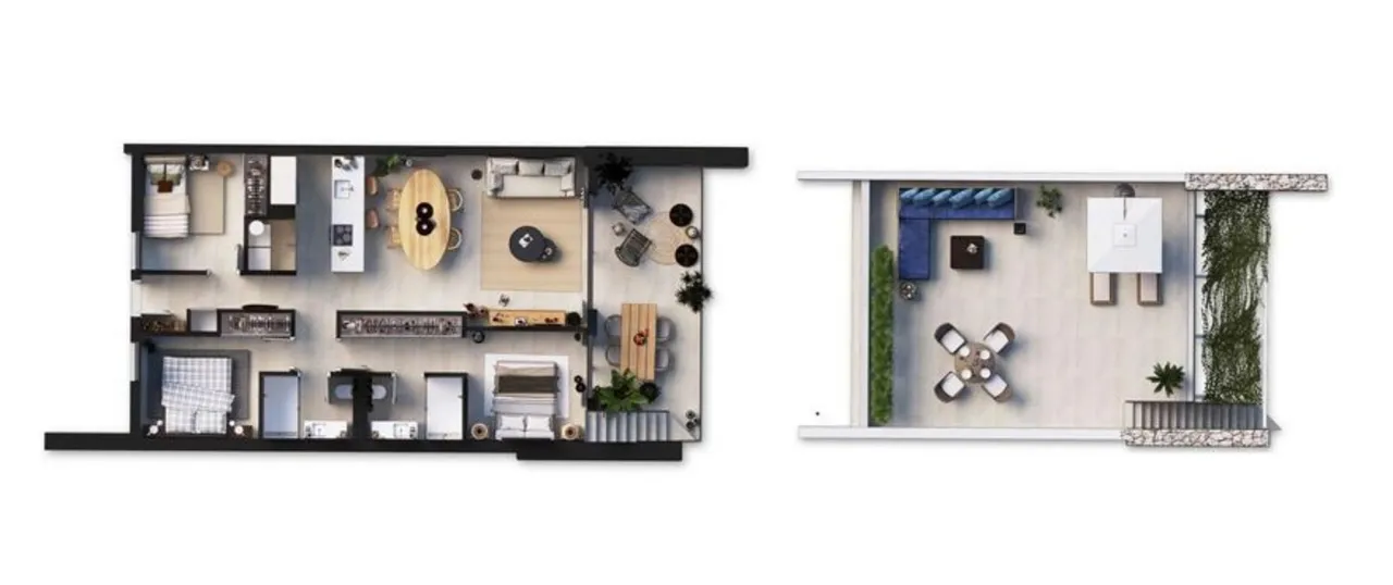 living - Dragonera Residences - Plano del piso - 2