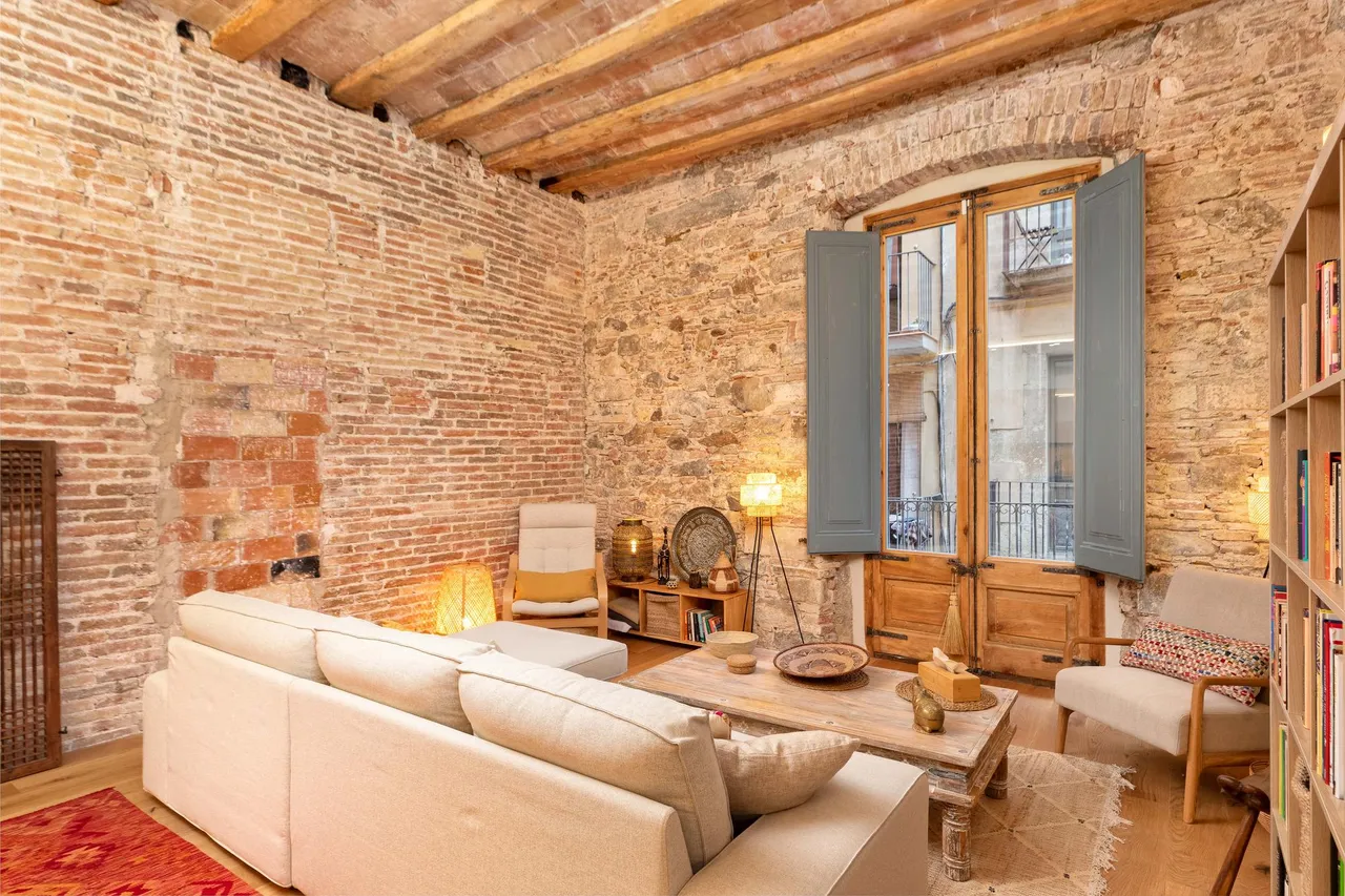 living - Piso de 135m² en venta en Barri Vell, Girona - gallery - 2