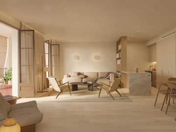 living - Ático de 103m² con 54m² terraza en venta en El Born - featured