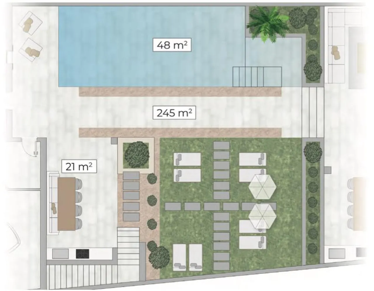 living - Casa / villa de 475m² en venta en Ses Salines - Plano del piso - 1