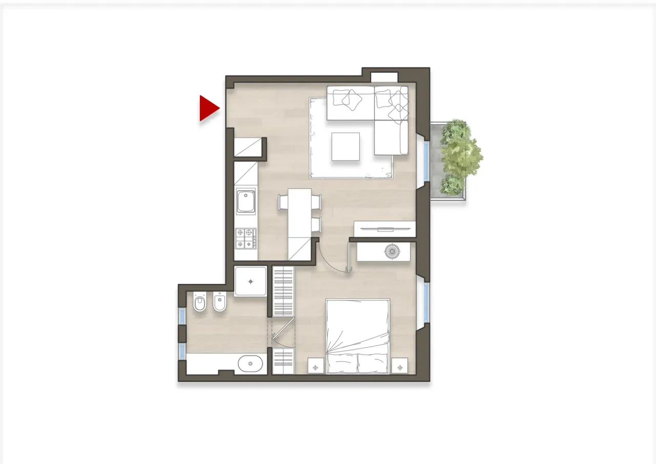 living - Principe Eugenio 15 - Living - Dils - Planimetria - 1