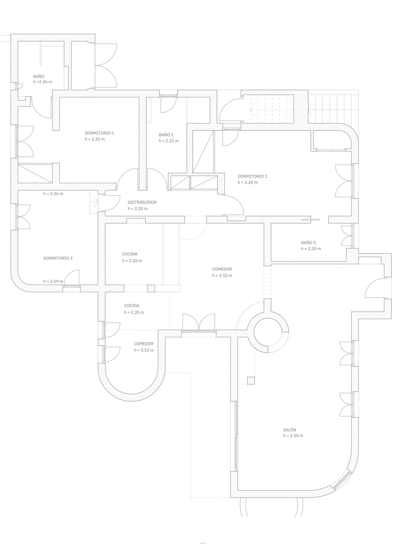 living - 360m² house / villa for sale in San José, Balearic Islands - Floor Plan - 1