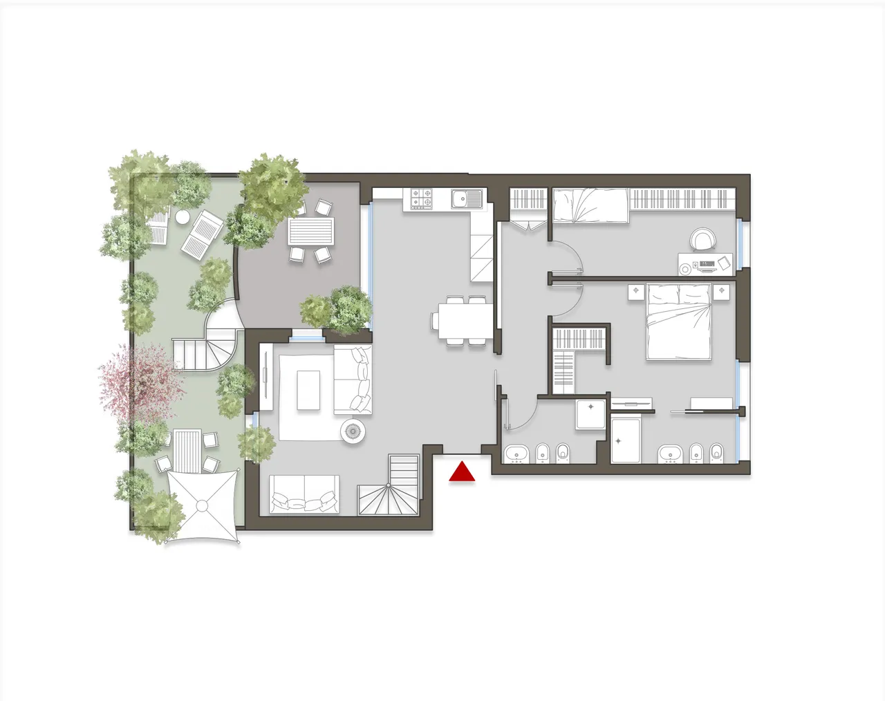 living - Three-room flat for sale via Magolfa 32 Milan - Floor Plan - 1