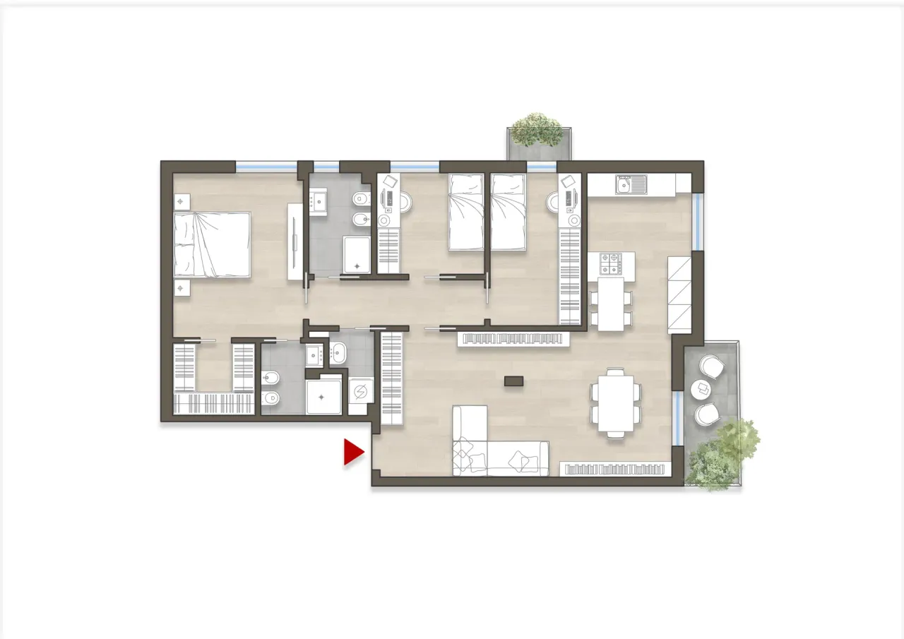 living - Jacopo della Quercia 1 - Living - Dils - Floor Plan - 1