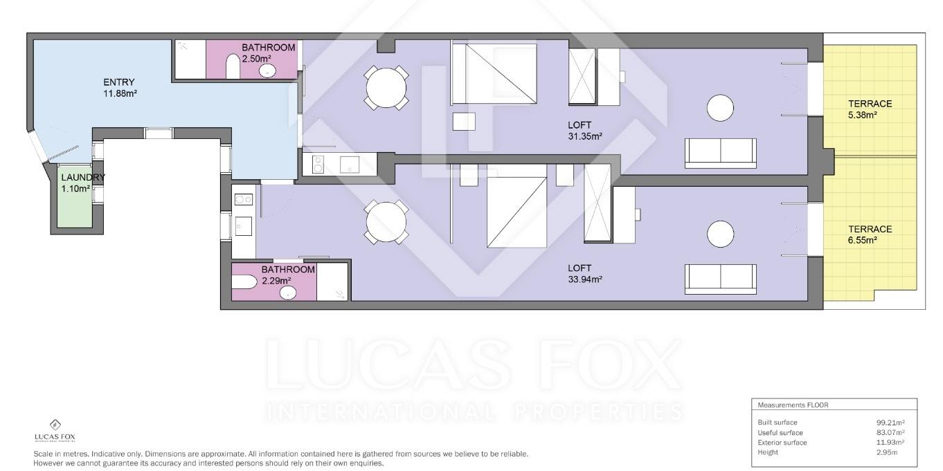 living - 109m² apartment for sale in Gótico, Barcelona - Floor Plan - 1