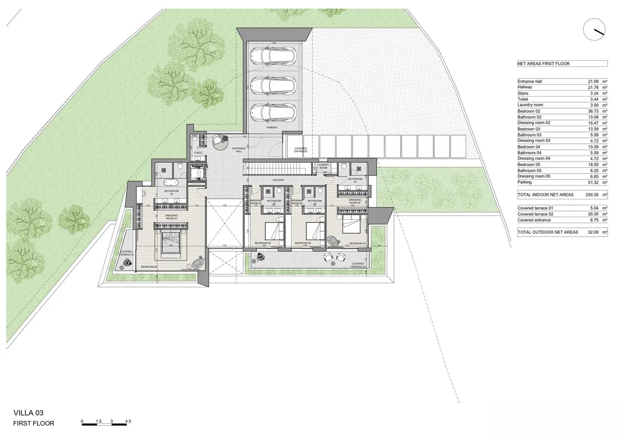 living - Parcela de 660m² con 368m² terraza en venta en Son Vida - Plano del piso - 2