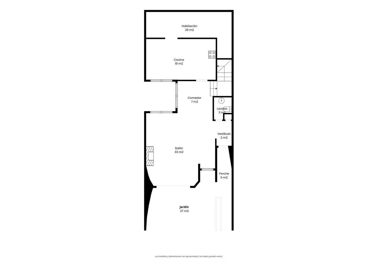 living - 177m² house / villa with 27m² garden for sale in Vallpineda - Floor Plan - 1