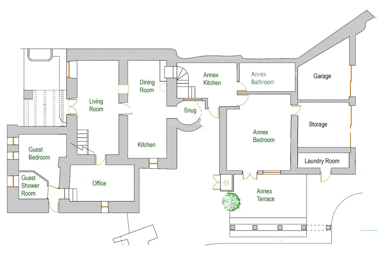 living - 475m² country house for sale in San José, Balearic Islands - Floor Plan - 1