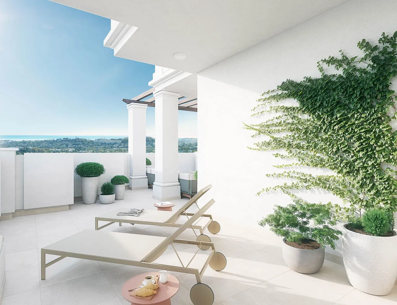 living - Private gated Development with Beautiful renovated 2 and 3 Apartments with view , communal pools and Gym,private parking and security in Nueva Andalucia, Costa del Sol - gallery - 6