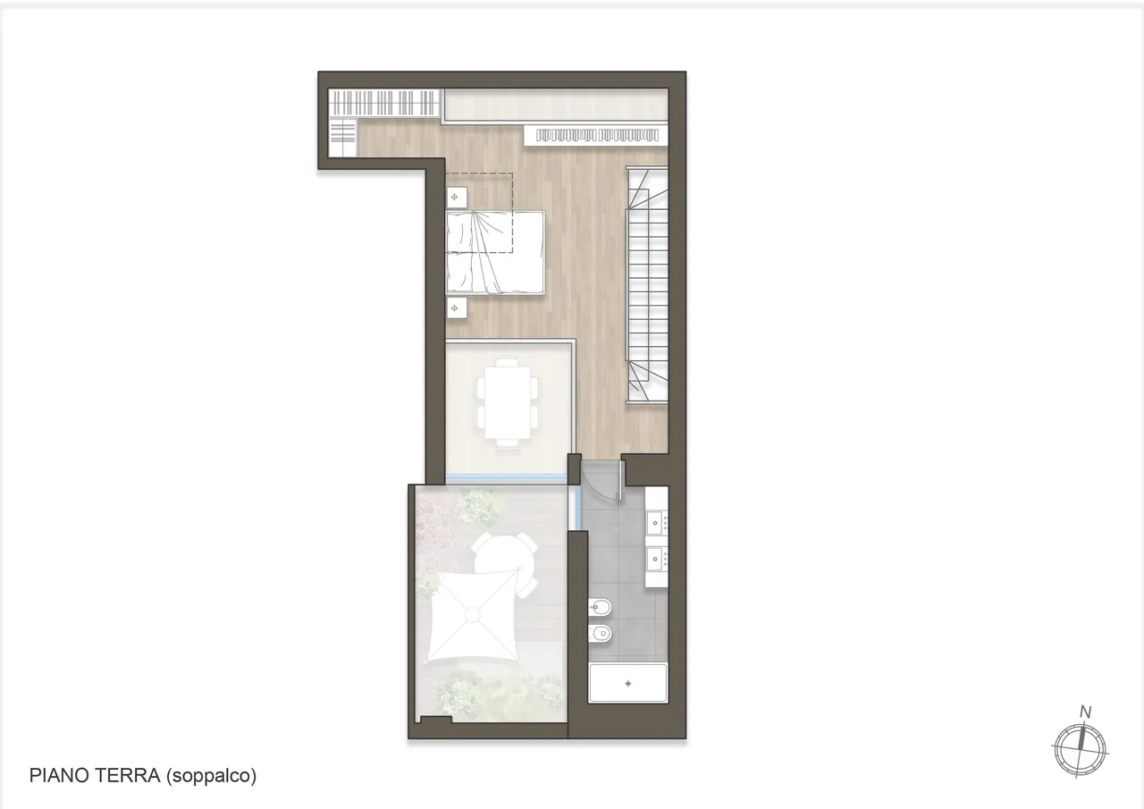 living - Plinio 74 - Living - Dils - Verdiepingsplan - 2