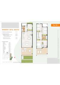 living - Apartamentos de obra nueva en venta con vistas al mar - Plano del piso thumbnail - 2