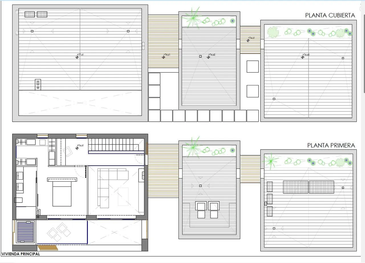 living - Parcela de 520m² en venta en San Antonio, Islas Baleares - Plano del piso - 2