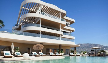 living - Contemporary apartments for sale with panoramic sea views in 360º by Cordia, Mijas Costa - featured