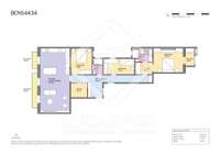 living - 124m² apartment for sale in Eixample Right, Barcelona - Floor Plan thumbnail - 1