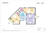 living - Piso de 80m² en venta en Sant Antoni, Barcelona - Plano del piso thumbnail - 1