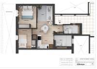 living - Piso de 54m² en venta en Lista, Madrid - Plano del piso thumbnail - 1