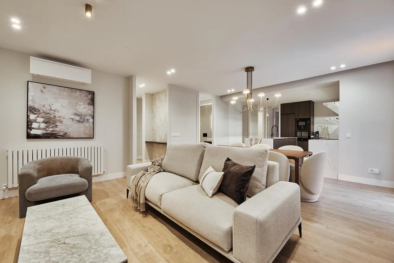 living - 152m² apartment with 17m² terrace for sale in Lista, Madrid - gallery - 5