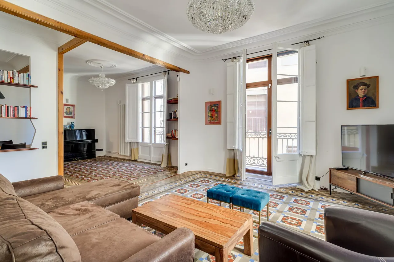 living - Piso de 193m² con 7m² terraza en venta en Gótico, Barcelona - gallery - 6
