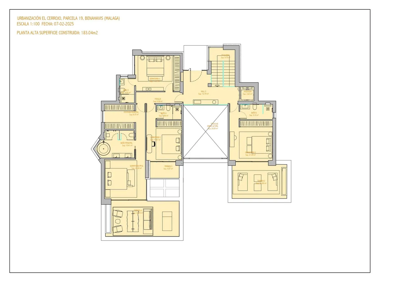 living - Casa / villa de 631m² con 190m² terraza en venta en Benahavís - Plano del piso - 4