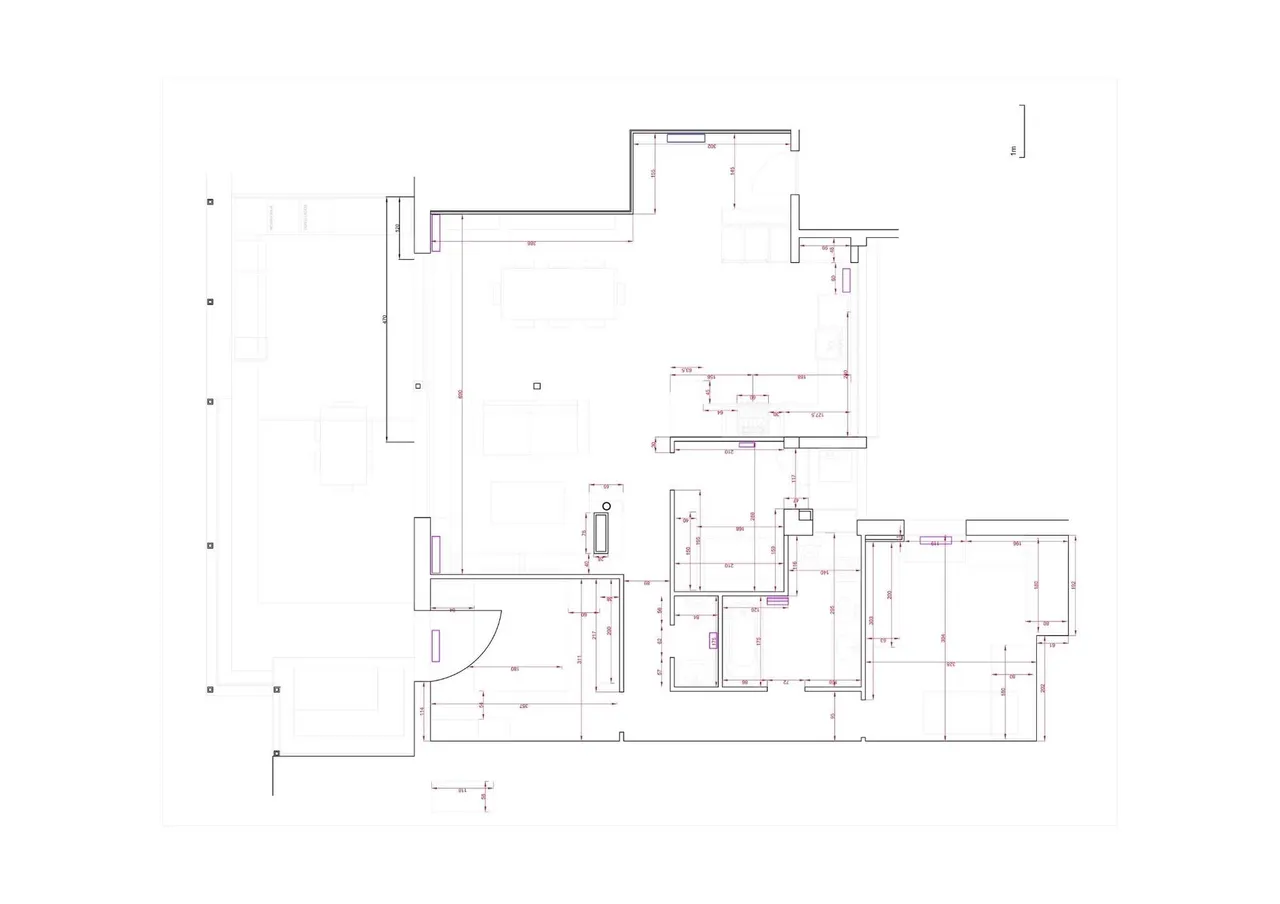 living - 161m² penthouse for sale in Prosperidad, Madrid - Floor Plan - 1