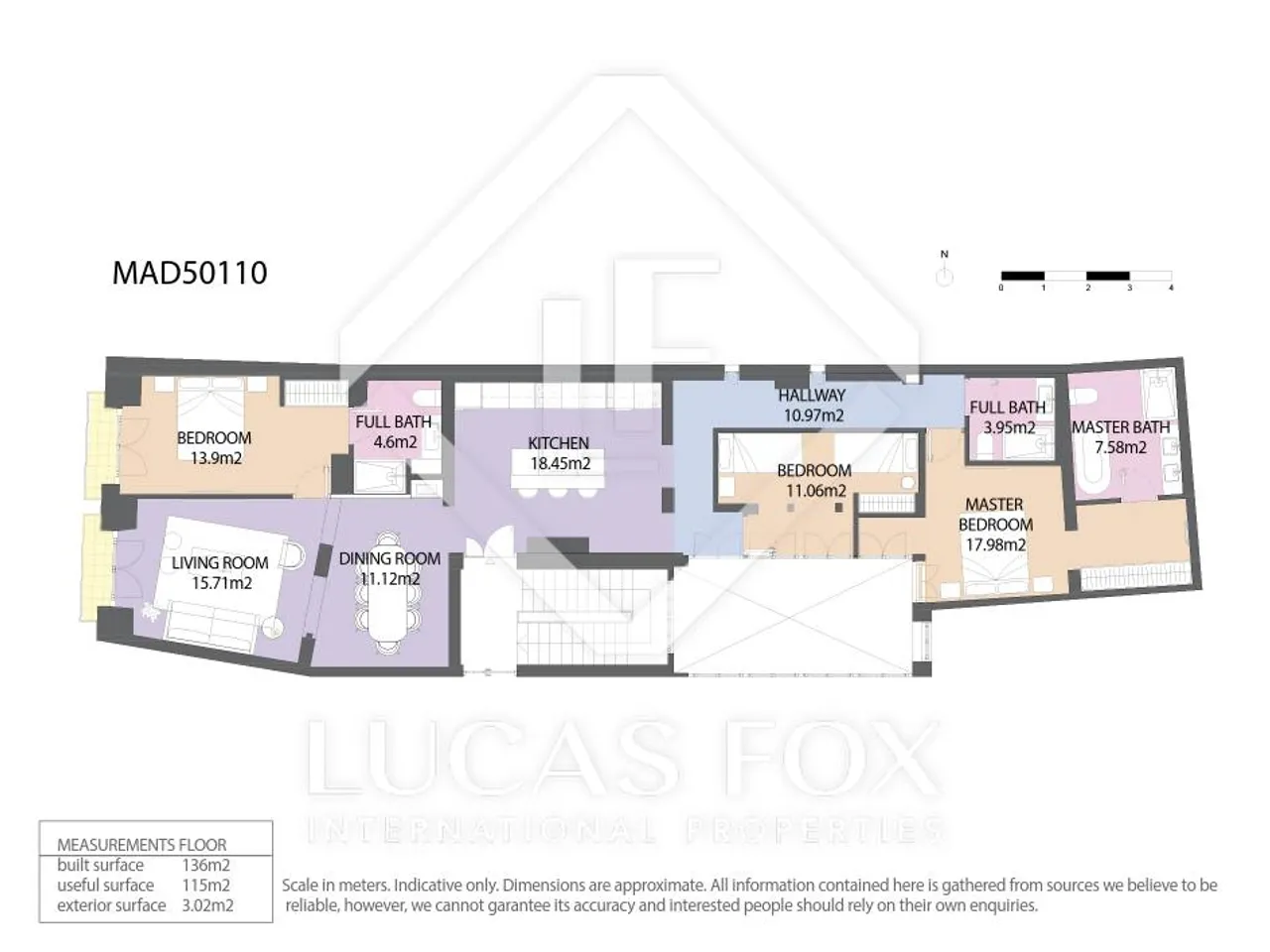 living - 139m² apartment for sale in Sol, Madrid - Floor Plan - 1