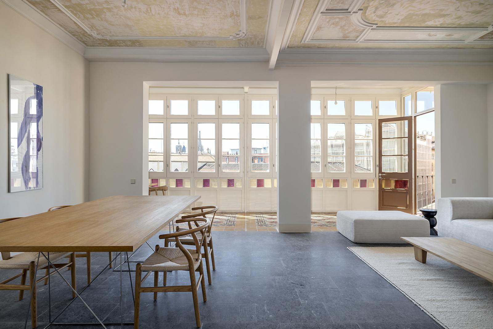 living - 184m² apartment with 12m² terrace for sale in Eixample Right - gallery - 2