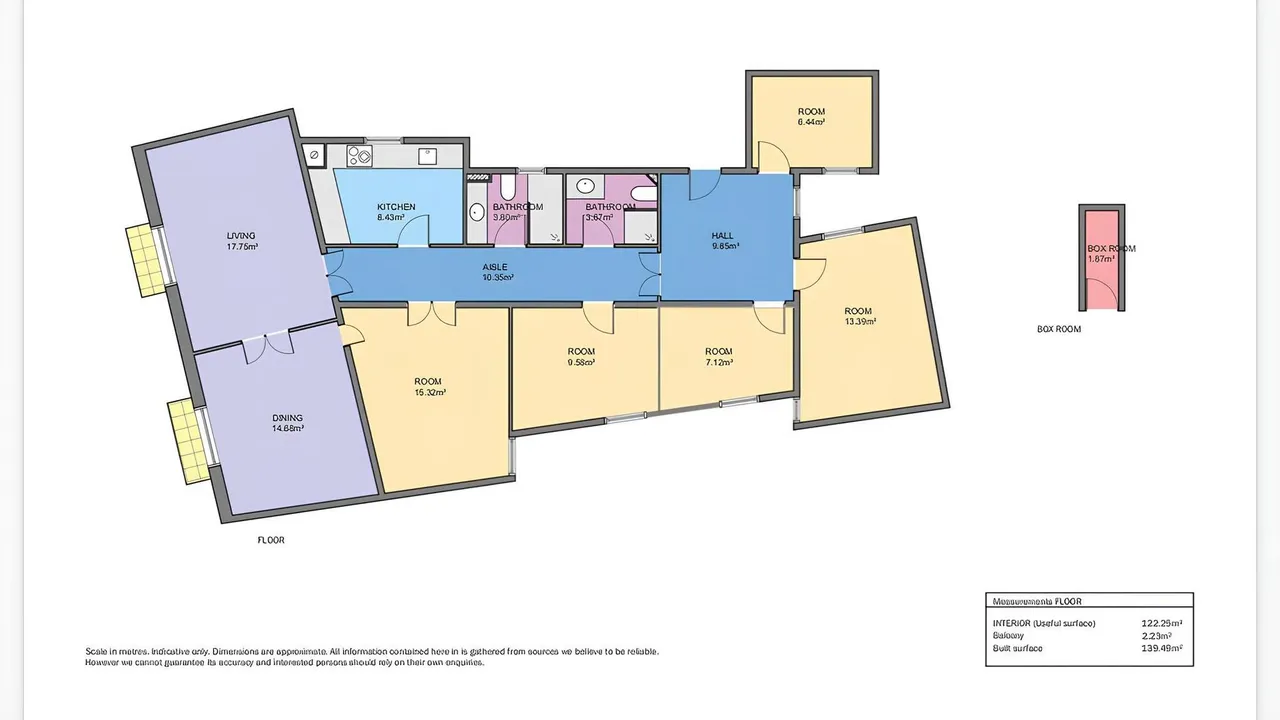 living - 137m² apartment for sale in El Born, Barcelona - Floor Plan - 1