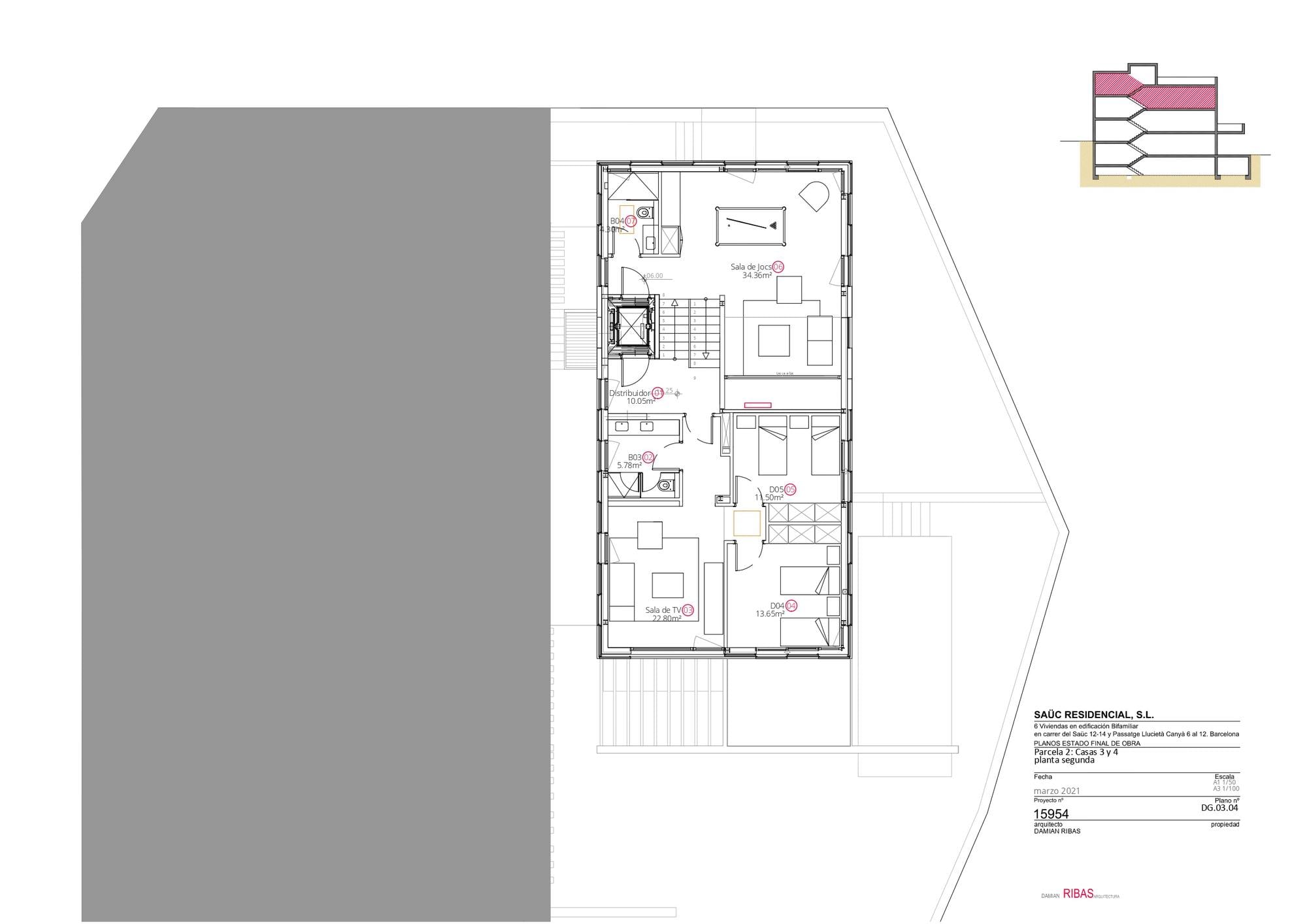 living - Casa / villa de 569m² con 310m² de jardín en alquiler en Sarrià - Plano del piso thumbnail - 4