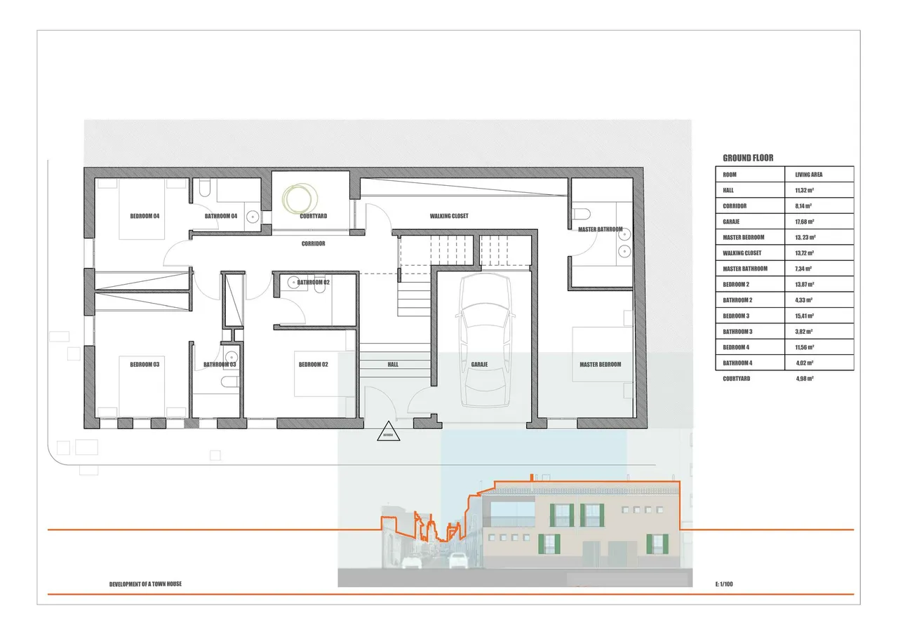 living - Parcela de 308m² en venta en Palma de Mallorca - Plano del piso - 2