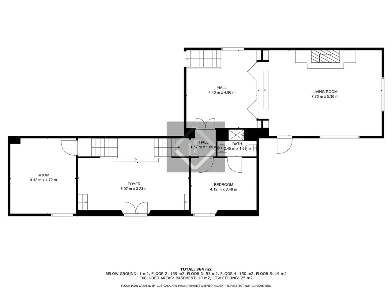 living - Casa rural de 621m² en venta en Sóller, Islas Baleares - Plano del piso - 2