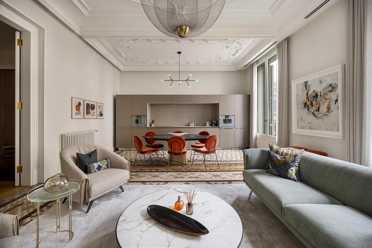 living - 170m² apartment with 9m² terrace for sale in Eixample Right - gallery - 2