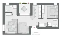 Trilocale di 91 m2 - Edificio C1 - LivinUp  | Milano - Floor Plan thumbnail - 1