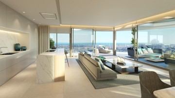 living - Extraordinaria promoción de obra nueva con espectaculares vistas panorámicas de Marbella - featured