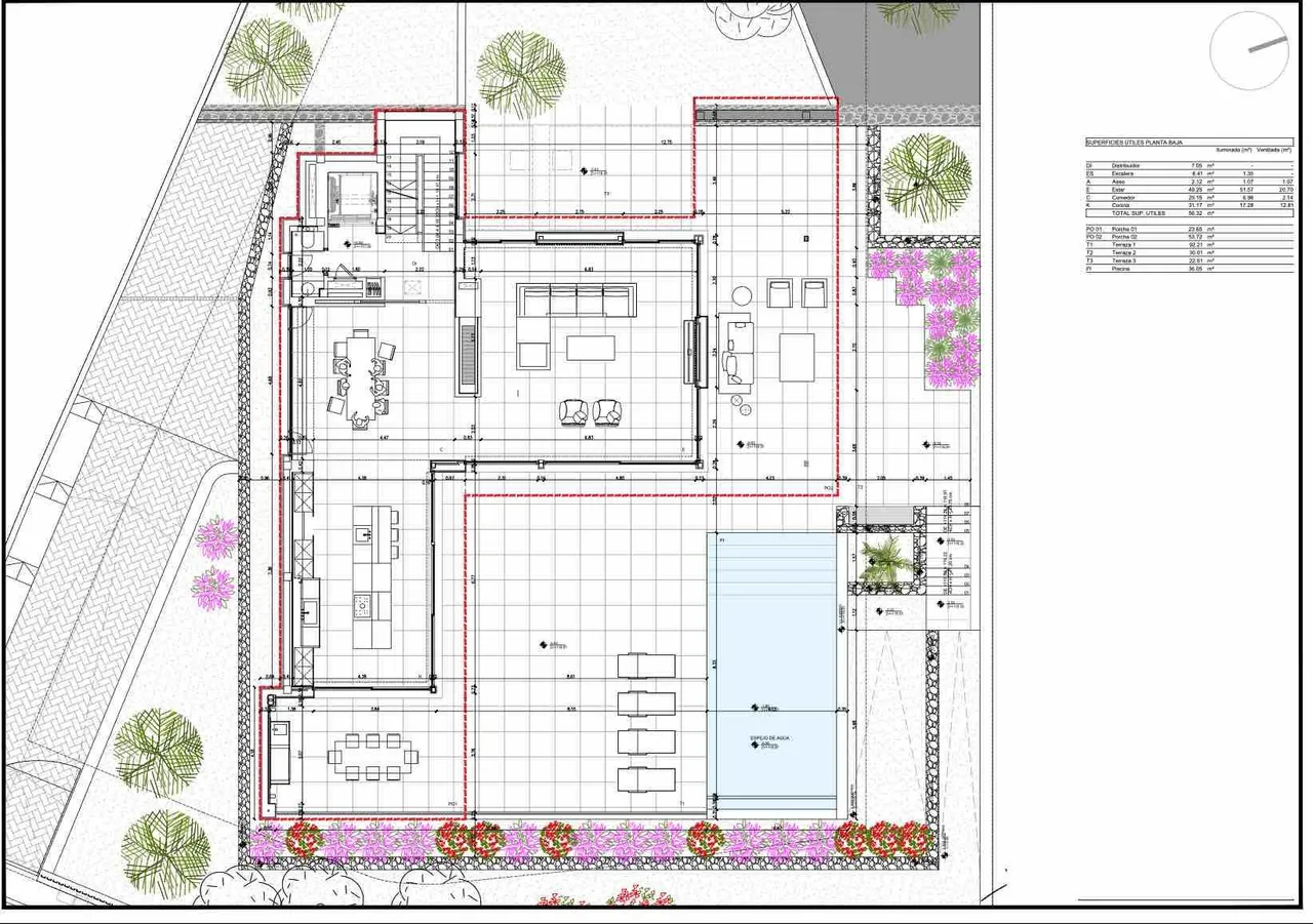 living - 708m² house / villa with 303m² terrace for sale in Port d'Andratx - Floor Plan - 2